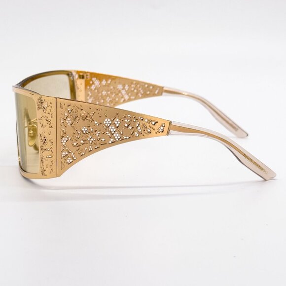 NEW DG2317 02/71 DOLCE&GABBANA GOLD SHIELD WOMEN SUNGLASSES DOLCE&GABBANA